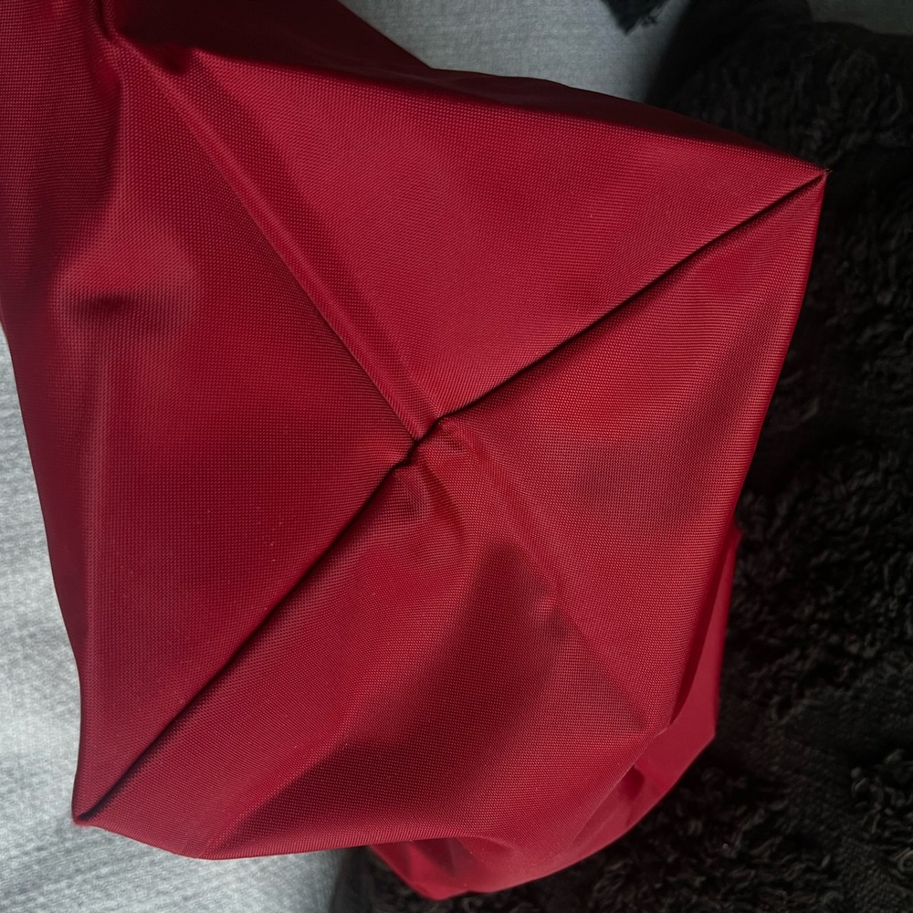 Longchamp Red Tote with Brown Leather Trim - Picture 8 of 8